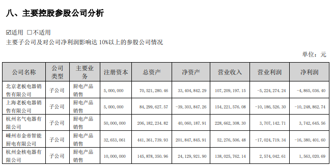 厨电行业市场增速式微_老板电器2024年半年报业绩下滑_杭州老板电器股份有限公司分公司