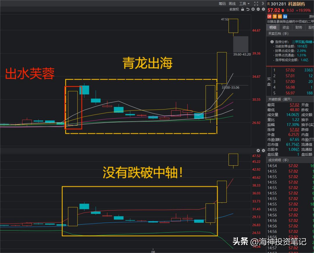股票主升浪起爆前形态_潜龙出海战法_涨停后买点