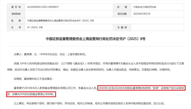 基金从业人员违规被罚_上海证监局行政处罚_证券人员炒股有人查吗
