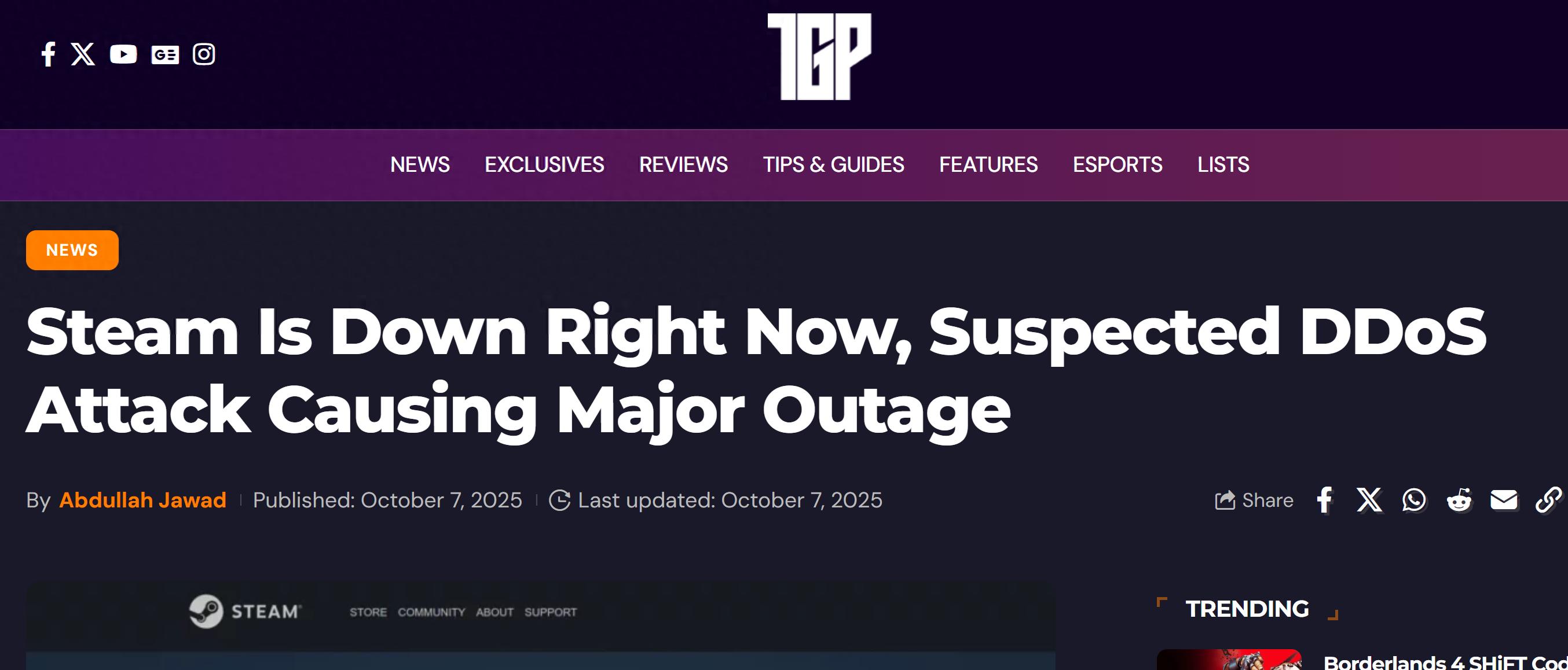 玩LOL提示当前上网环境异常?可能是全球服务器故障