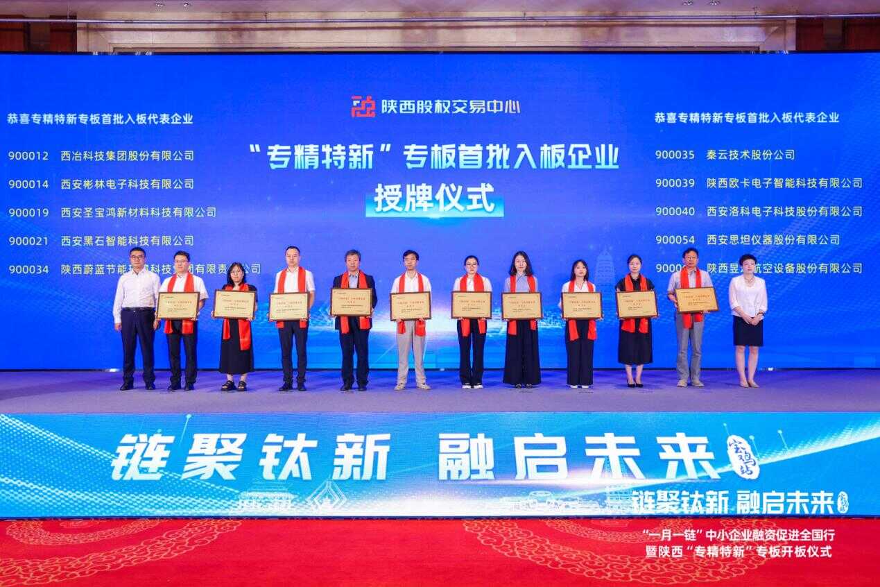 中小企业融资促进全国行_中小企业融资现状 以xx为例_陕西专精特新专板开板仪式