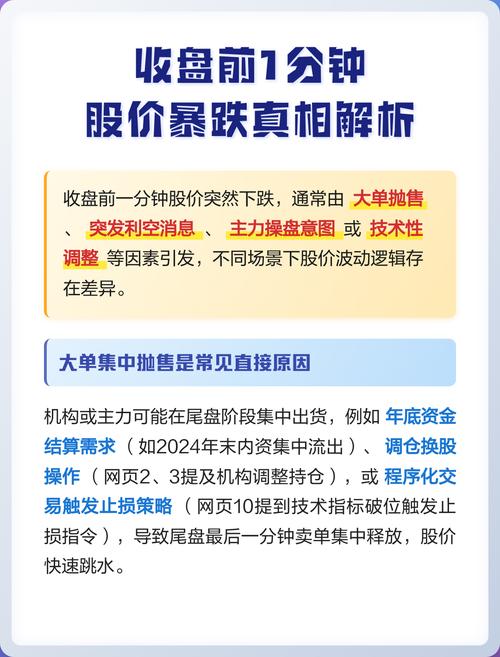 尾盘最后一分钟突然下跌 原因何在